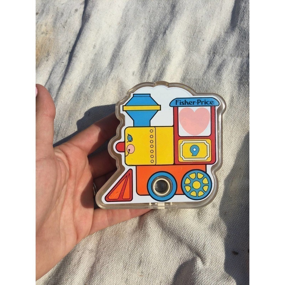 Vintage Fisher-Price night light train 80s nursery children 1986 USA # 9162 red